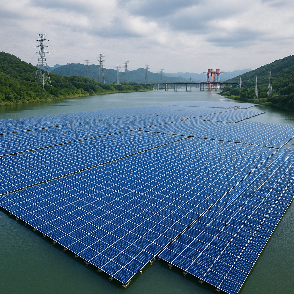 China floating solar farm